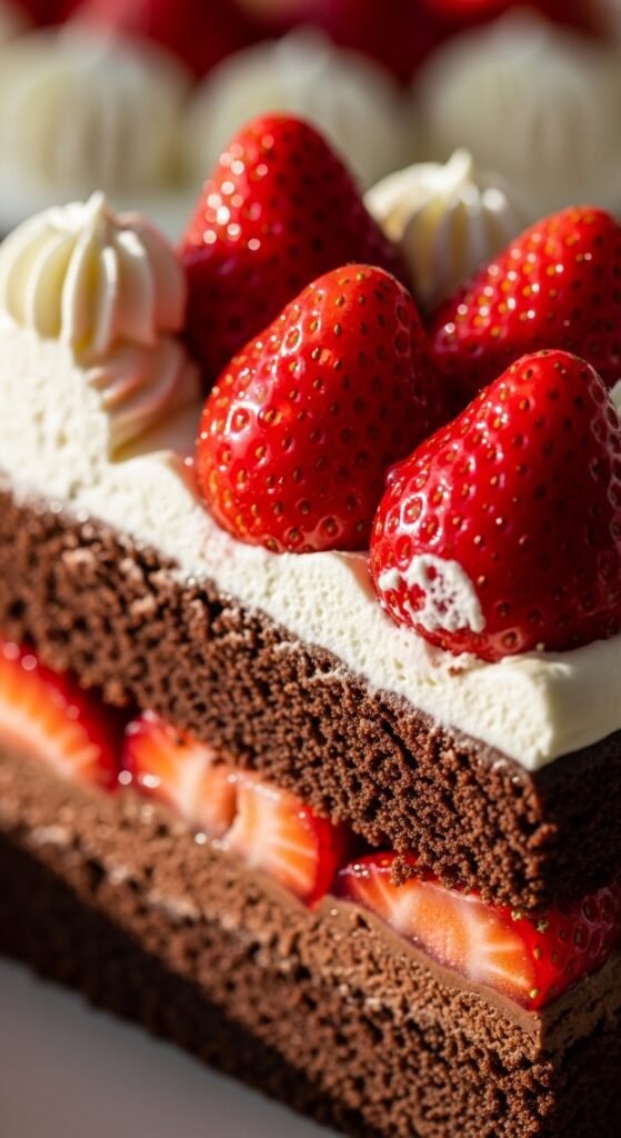 Chocolate Strawberry Spring Cake