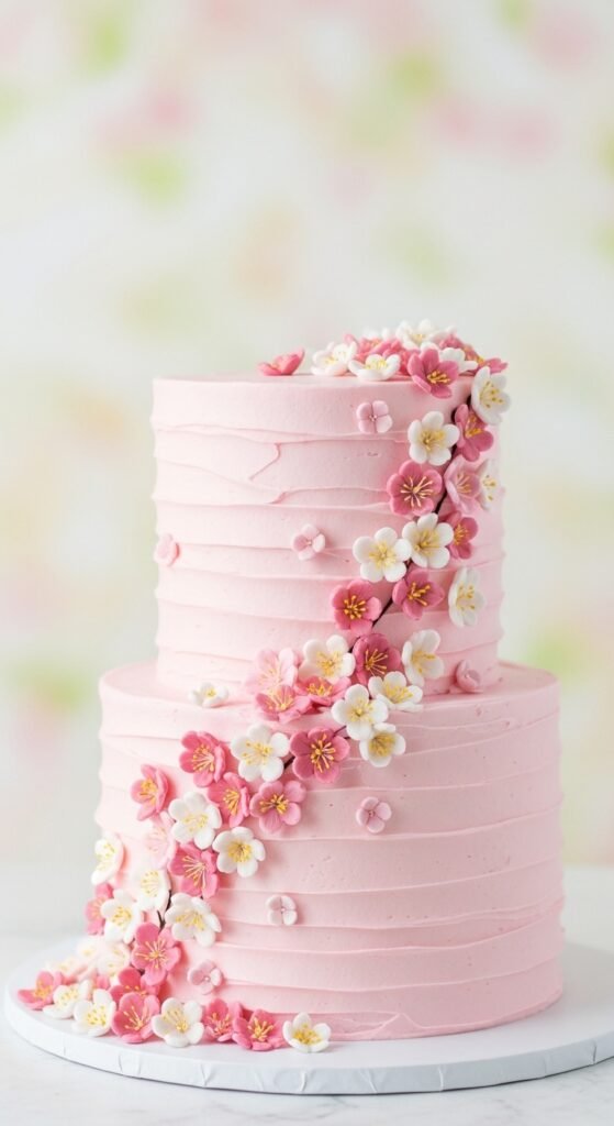 Cherry Blossom Inspired Cake