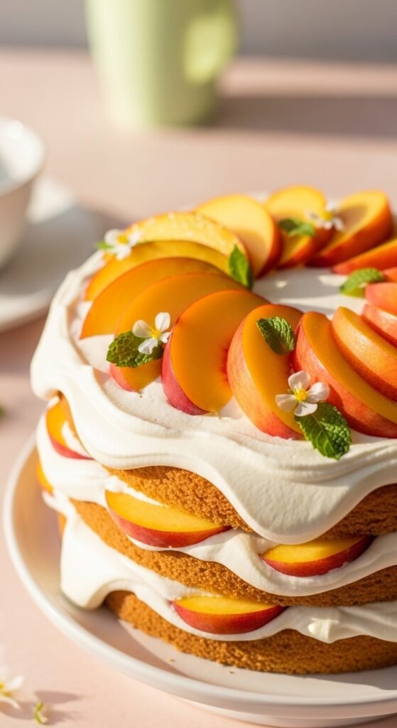 Peach Cream Layer Cake