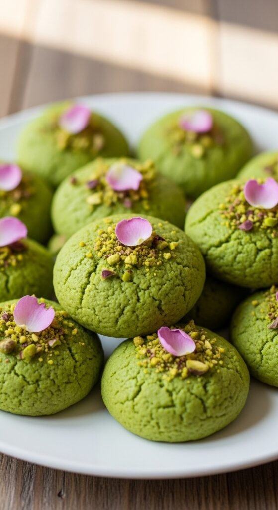 Pistachio Rose Cookies