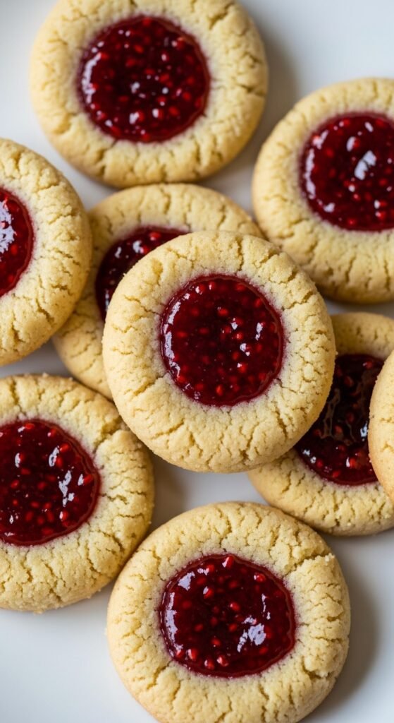 Raspberry Almond Cookies