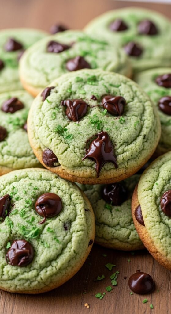 Mint Chocolate Chip Cookies