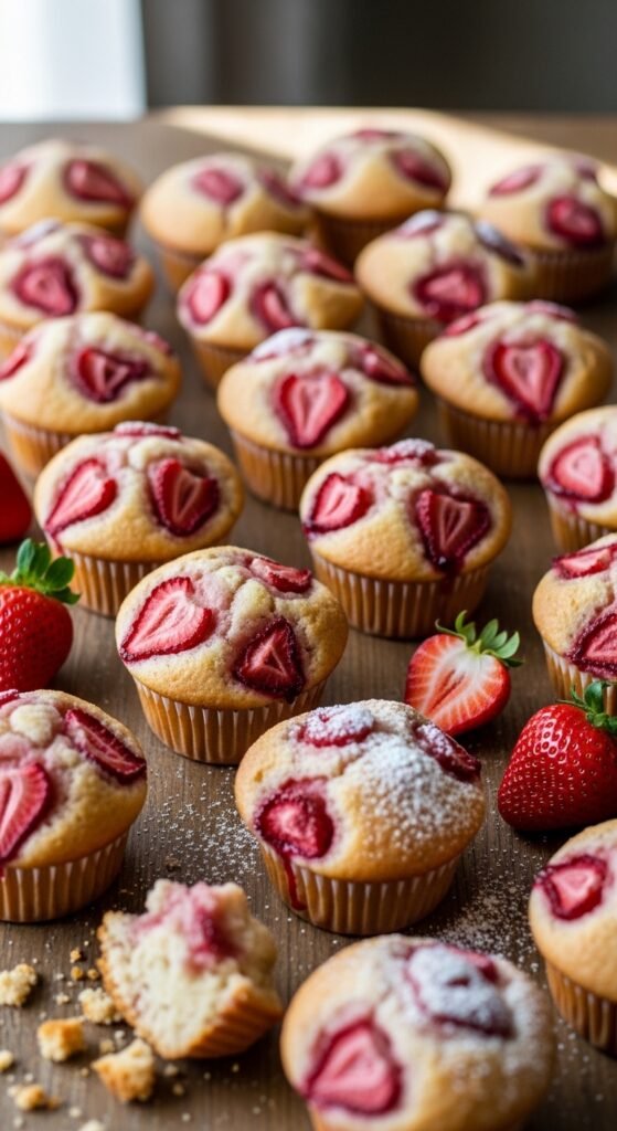 Strawberry Vanilla Muffins