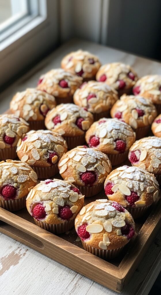 Raspberry Almond Muffins