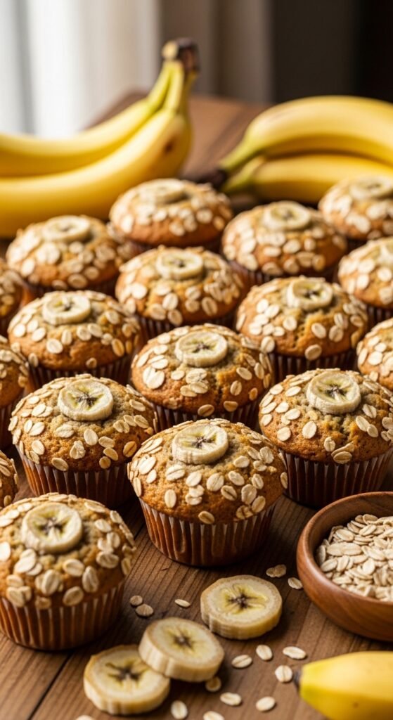 Banana Oat Spring Muffins