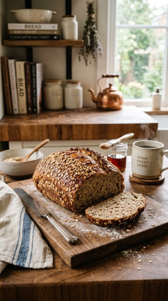 Maple Glazed Oat Bread