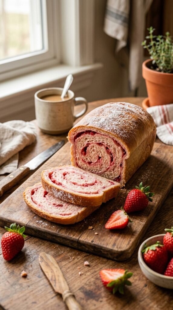 Strawberry Swirl Breakfast Bread