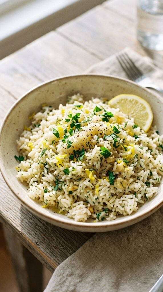 Garlic Lemon Rice Bowl