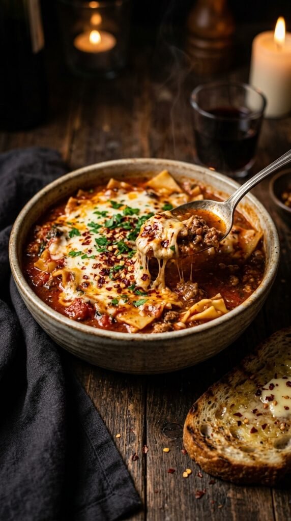 Spicy Lasagna Soup