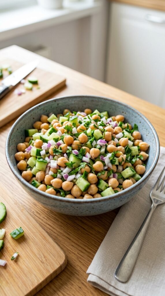 Chickpea Cucumber Salad