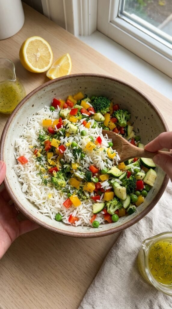 Rice Salad with Lemon Dressing