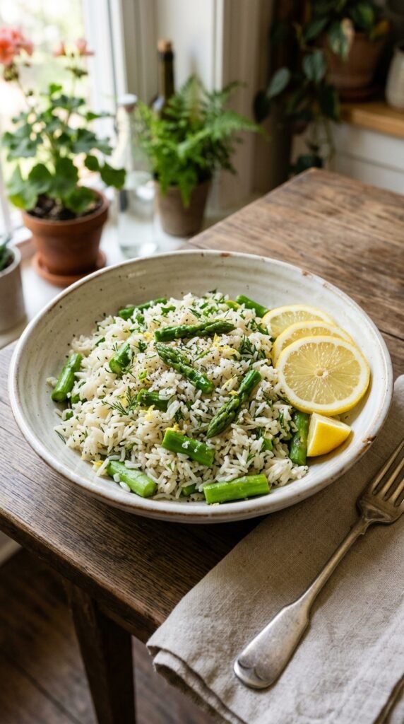 Lemon Asparagus Rice