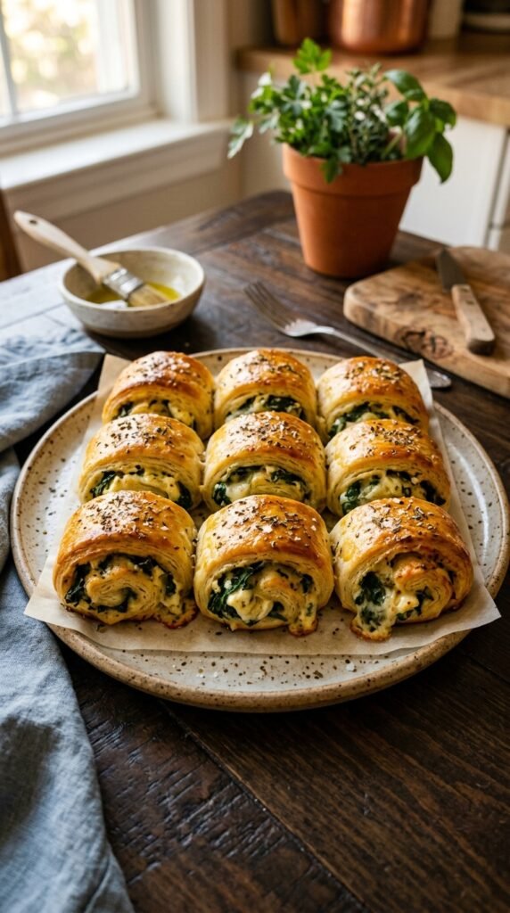 Spinach and Cheese Rolls