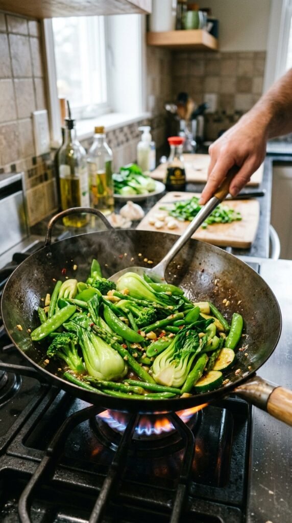 Garlic Stir-Fried Greens