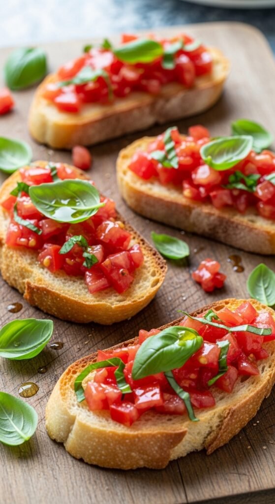 Simple Tomato Basil Bruschetta