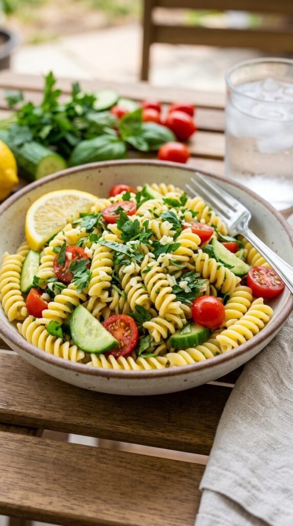 Lemon Herb Pasta Salad