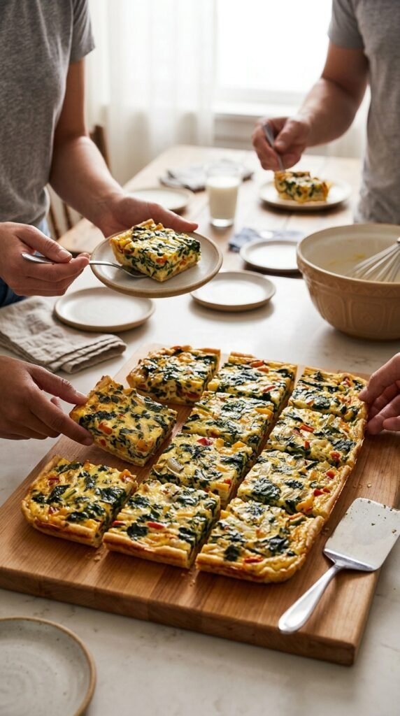 Spring Vegetable Quiche Squares
