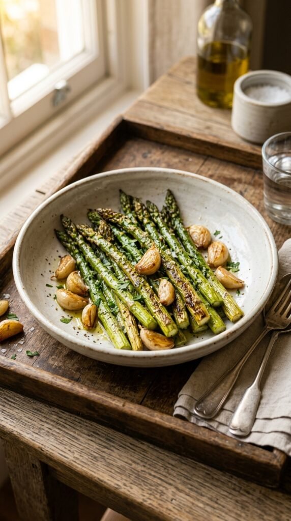 Garlic Roasted Asparagus Bowl