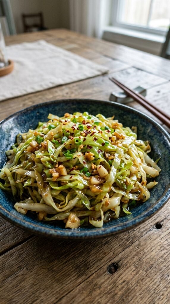 Garlic Cabbage Stir Fry