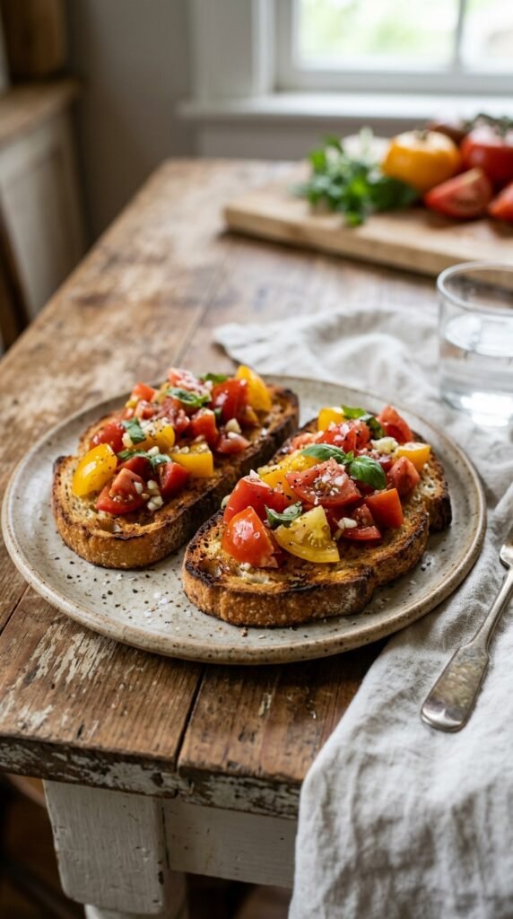 Garlic Toast with Tomatoes