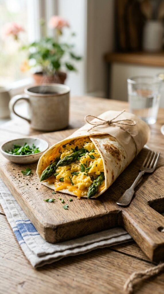 Asparagus and Egg Breakfast Wrap