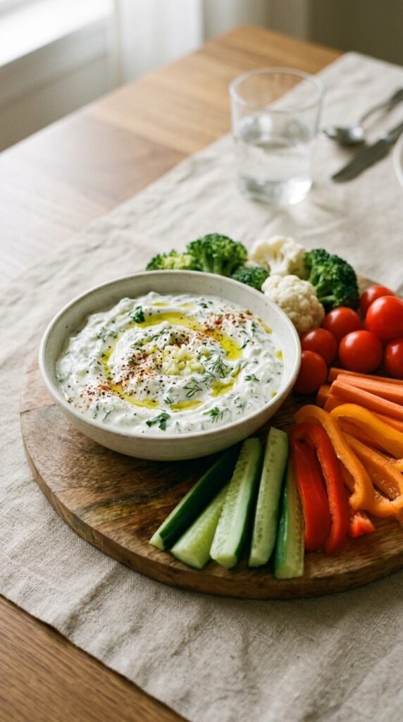 Garlic Yogurt Dip with Herbs